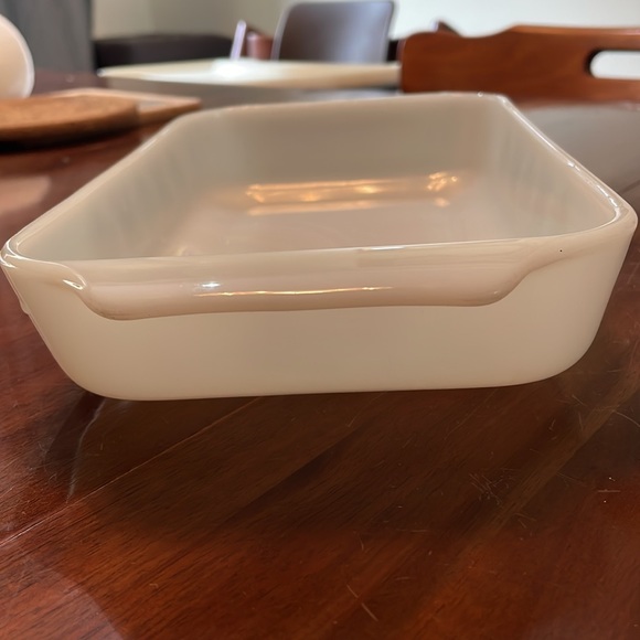 Anchor Fire-King Green Meadow Milk Glass 1-1/2 qt. Roaster - No Chips  #22 - Picture 5 of 8